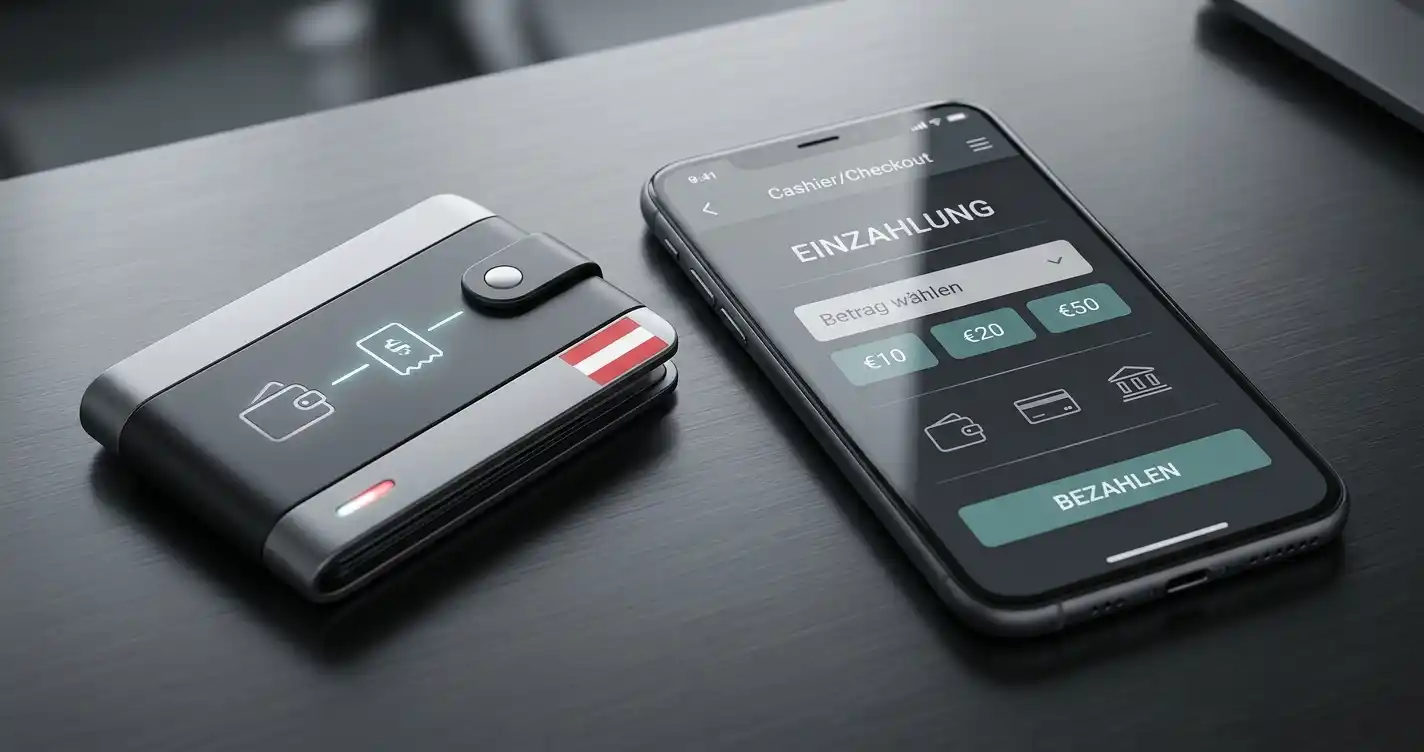 MiFinity-Wallet neben einer neutralen Casino-Kassenseite