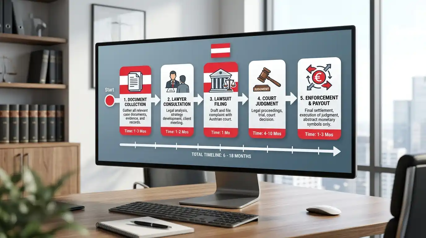 Ablaufdiagramm Verlustrückforderung von Dokumentation bis Vollstreckung
