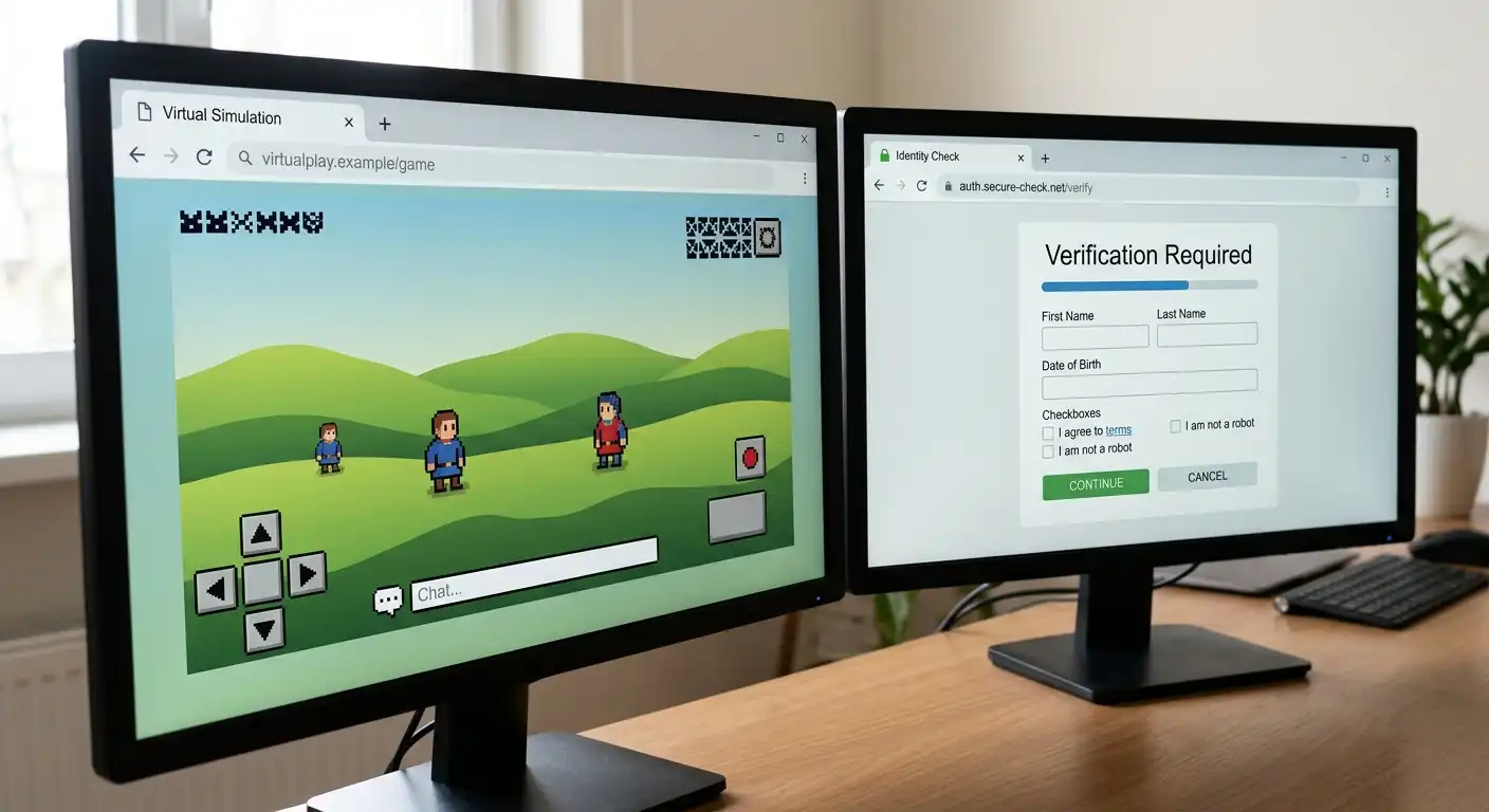 Neutrale Gegenüberstellung von Demo- und Echtgeldspiel ohne Markenlogos