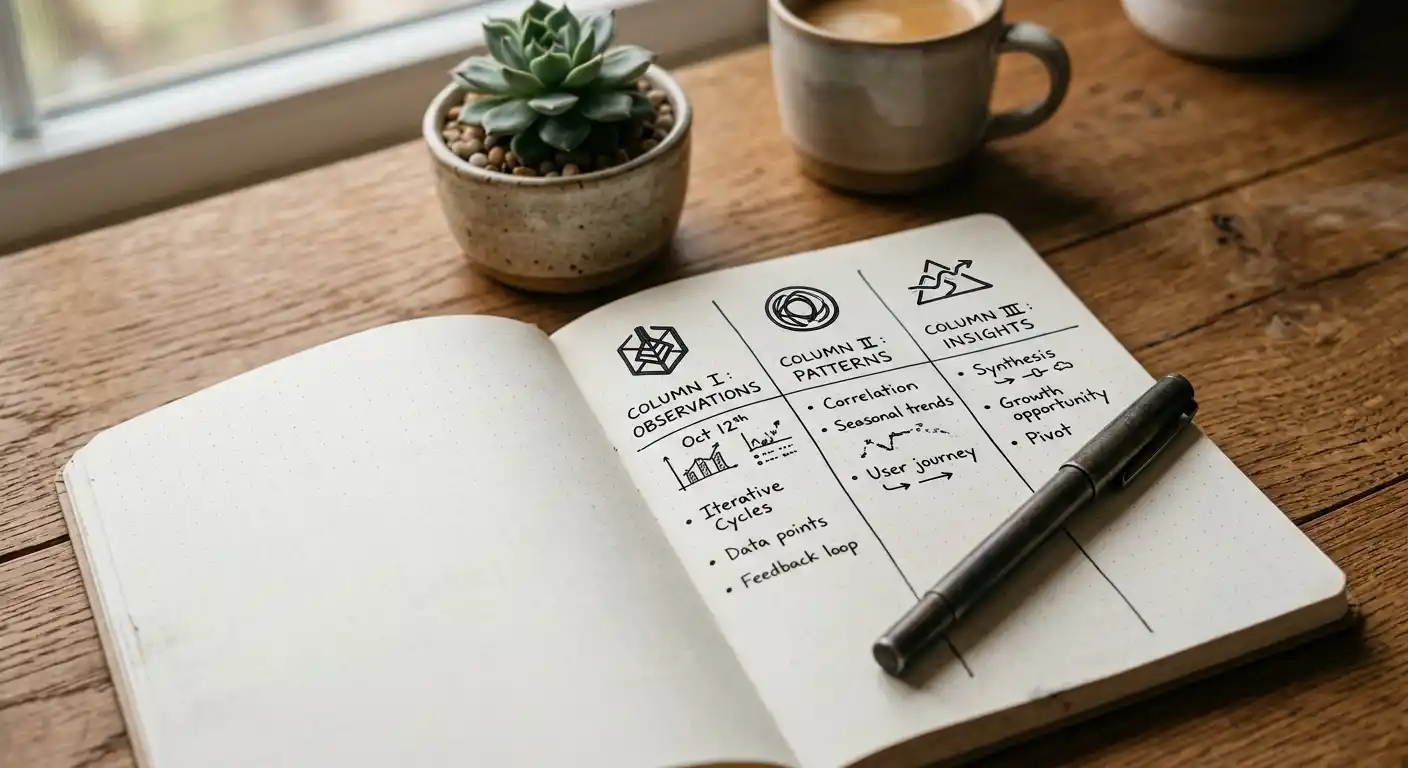 Vergleich der Bonusarten als Notizbuch mit Symbolen ohne erkennbare Logos