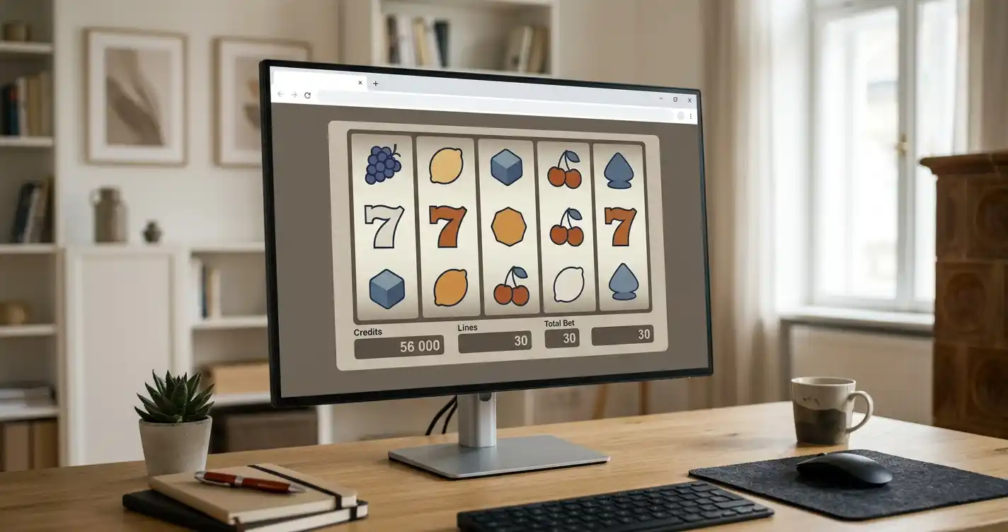 Browserfenster mit kostenlosen Automatenspielen und virtuellen Walzen