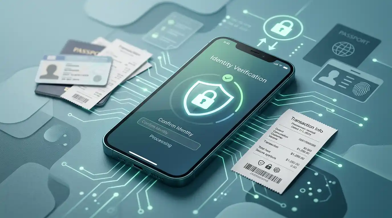 Smartphone, sichere Identitätsprüfung und neutraler Auszahlungsbeleg