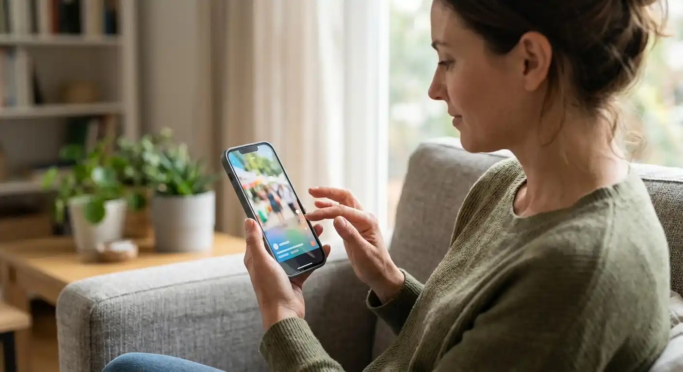 Smartphone mit neutraler HTML5-Spieloberfläche und niedriger Einsatzanzeige