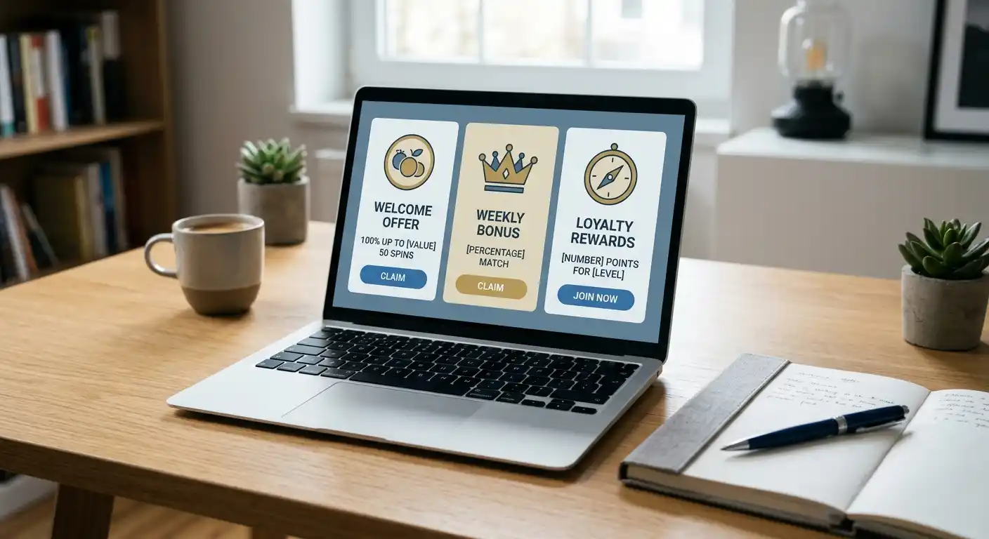 Neutrales Konzessionsdokument neben Laptop für österreichische Glücksspielangebote