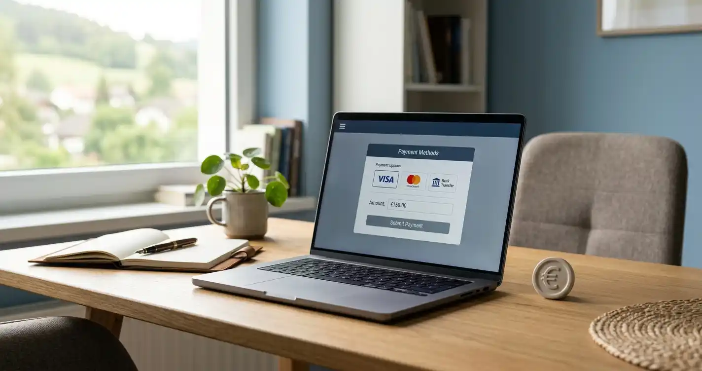 Online Casino mit 1 € Mindesteinzahlung in Österreich an einem ruhigen Schreibtisch